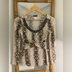 Venus snake print top